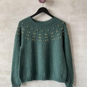 Puk julesweater fra Ãnling, No 2 strikkekit (m/u glimmer) 2XL